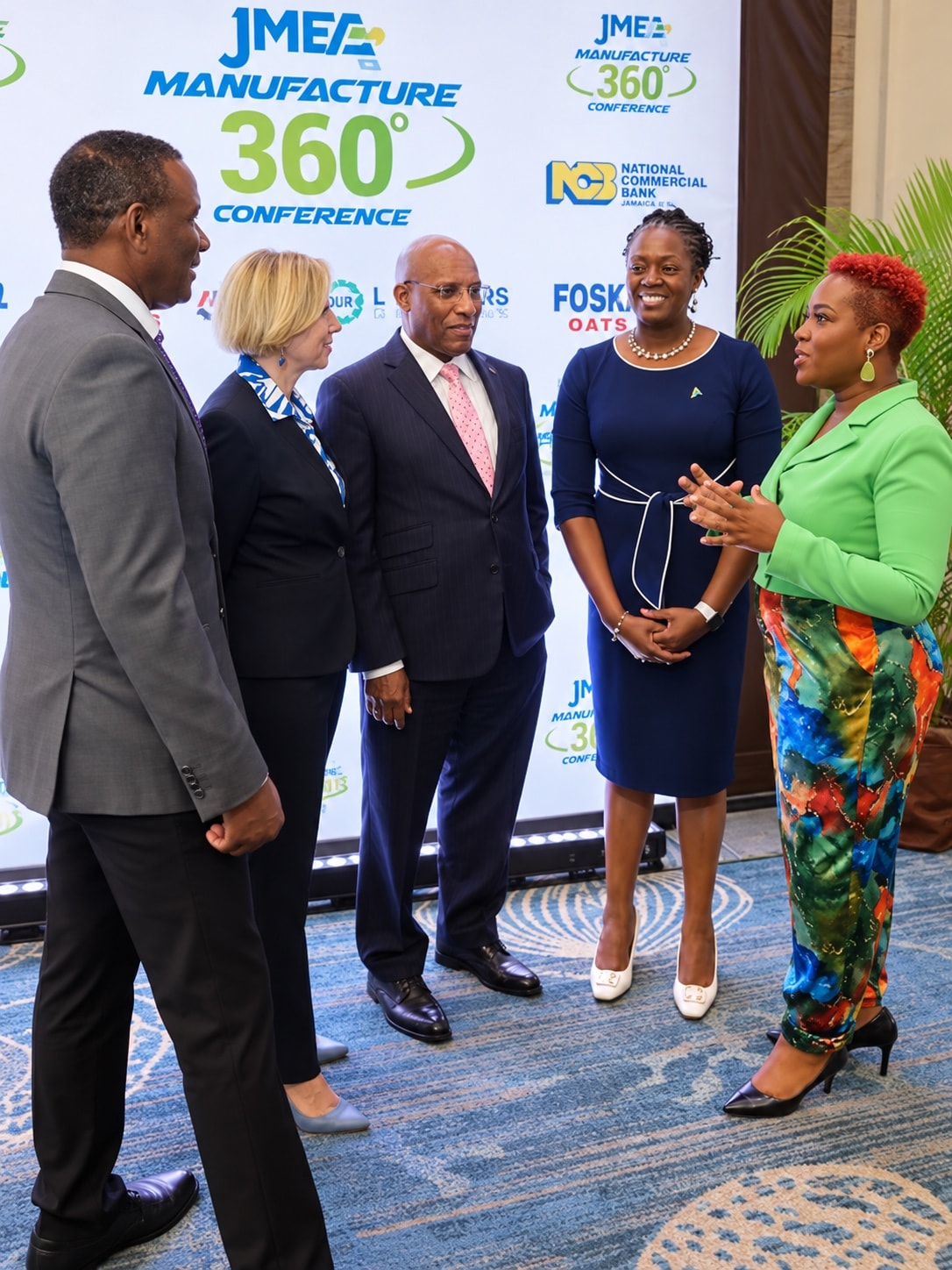 Conference participants gather during the JMEA Manufacture 360° Conference in Kingston.