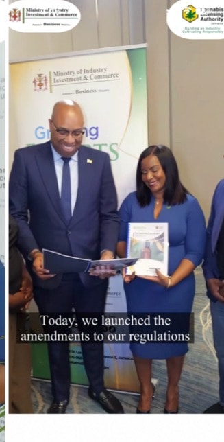 Cannabis Licensing Authority Chief Executive Officer Farrah Blake speaks during the permit programmes launch.